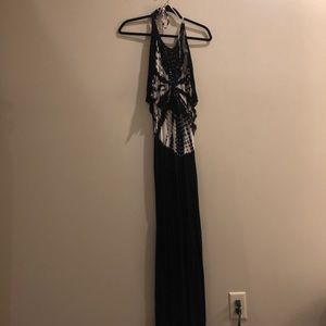 Soft Halter tie-die maxi dress